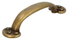 Afbeeldingen van Siro Meubelgreep metaal - boorafstand 96mm/L 144mm/H 30mm/B 36mm - antiek messing 