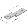 Afbeeldingen van GB Vloerkozijnstrip 110x25x155 60x8 Thermisch Verzinkt