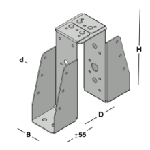 Afbeeldingen van GB Balkdrager GBS DB 46x146 Dikte 1,5 Sendzimir Verzinkt