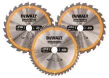 Afbeeldingen van DeWalt Cirkelzaagbladen set DT1963-QZ - Ø250mm asgat 30mm 