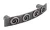 Afbeeldingen van Siro Meubelgreep metaal - boorafstand 96mm/L 125mm/H 31mm/B 20mm - antiek zilver 