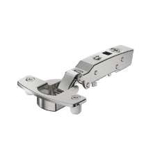 Afbeeldingen van Hettich Sensys scharnier voor dikke deuren, deurdikte tot 32 mm, met geïntegreerde demping (Sensys 8631i), vernikkeld, opliggend, Openingshoek  95°, snelmontage Flash (ø 10 x 11)