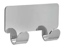 Afbeeldingen van Siro Haakstrip metaal - zelfklevend L 72mm/H 16mm/B 41mm chroom glanzend 