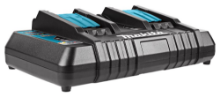 Afbeeldingen van Makita dubbele oplader DC18RD voor 2 accu's