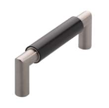 Afbeeldingen van Siro Meubelgreep metaal - boorafstand 96mm/L 108mm/H 37mm/B 16mm zwart/RVS-effect 