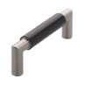 Afbeeldingen van Siro Meubelgreep metaal - boorafstand 96mm/L 108mm/H 37mm/B 16mm zwart/RVS-effect 