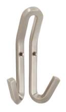 Afbeeldingen van Siro Kapstokhaak metaal - boorafstand 18mm/L 118mm/H 30mm/B 69mm RVS effect 