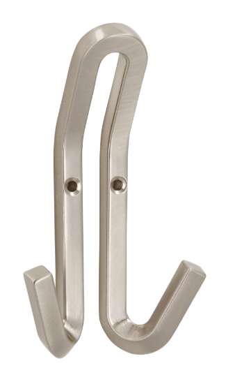 Afbeeldingen van Siro Kapstokhaak metaal - boorafstand 18mm/L 118mm/H 30mm/B 69mm RVS effect 
