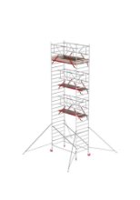 Afbeeldingen van Altrex Rolsteiger breed - aluminium met voorloopleuningen en schoren in de basis RS TOWER 42