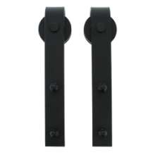 Afbeeldingen van INTERSTEEL Set van 2 hangrollen recht 290 mm mat zwart 4501