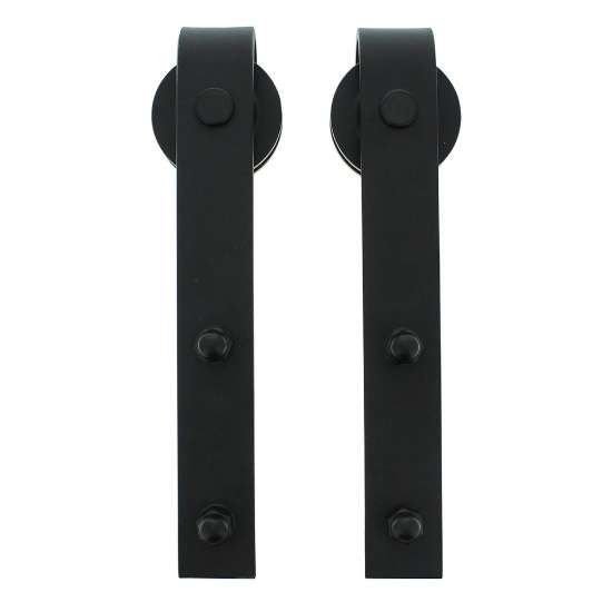 Afbeeldingen van INTERSTEEL Set van 2 hangrollen recht 290 mm mat zwart 4501