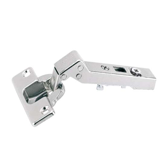 Afbeeldingen van Hettich Intermat hoekscharnier W45, veerloos (Intermat 9966 W45), opliggend, openingshoek 95°, TH-boorbeeld 52 x 5,5 mm, voor schroefbevestiging (-)