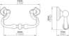 Afbeeldingen van Siro Hangende handgreep metaal - boorafstand 64mm/L 84mm/H 17mm/B 48mm - antiek messing 
