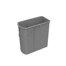 Afbeeldingen van Hettich Emmer 19 l, kunststof, grijs, B x T x H 198 x 363 x 362 mm, voor afvalsysteem Bin.it Classic 2X, Bin.it Classic 19L