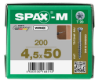 Afbeeldingen van Spax-M 4.5x50 T20 spaanplaatschroef - platkop - elektrolytisch verzinkt Op=Op