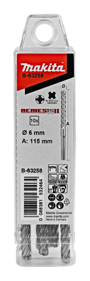 Afbeeldingen van Makita P4S:Sds-Plus Boor 6X110Mm 10St B-63258