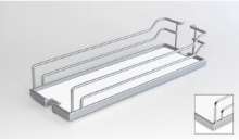 Afbeeldingen van Hettich Arena CLASSIC antislip-inhangbodems (Dispensa Junior Slim), 150 x 462 x 106, verchroomd