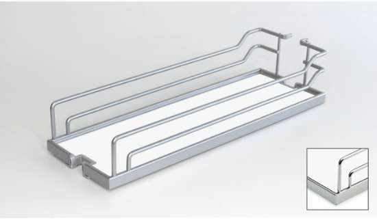 Afbeeldingen van Hettich Arena CLASSIC antislip-inhangbodems (Dispensa Junior Slim), 150 x 462 x 106, zilver gepoedercoat