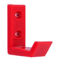 Afbeeldingen van Siro Kapstokhaak kunststof - boorafstand 19,5mm/L 51mm/H 58mm/B 18mm rood 
