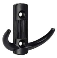 Afbeeldingen van Siro Kapstokhaak metaal - boorafstand 32mm/L 57mm/H 28mm/B 60mm mat zwart 