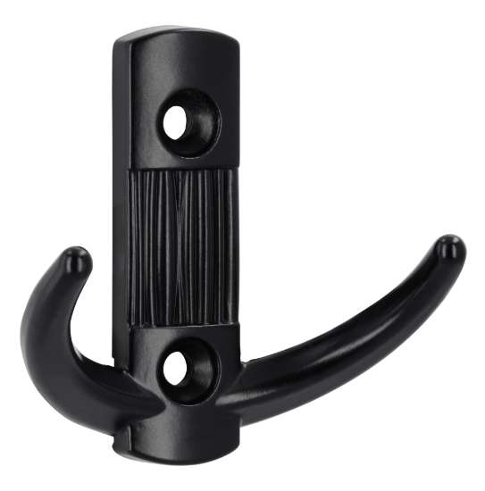 Afbeeldingen van Siro Kapstokhaak metaal - boorafstand 32mm/L 57mm/H 28mm/B 60mm mat zwart 