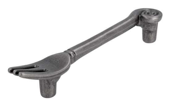 Afbeeldingen van Siro Meubelgreep metaal - boorafstand 96mm/L 128mm/H 26mm/B 19mm - tin 