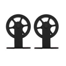 Afbeeldingen van INTERSTEEL Set van 2 hangrollen Wheel Top 170 mm mat zwart 4501