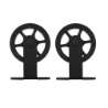 Afbeeldingen van INTERSTEEL Set van 2 hangrollen Wheel Top 170 mm mat zwart 4501