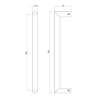 Afbeeldingen van INTERSTEEL Deurgreep per stuk recht-90° 330x80x30 HoH 300 rvs 4339