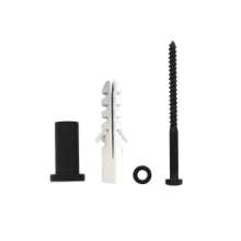 Afbeeldingen van INTERSTEEL Set van 5 verlengde ronde steunen 50mm tbv rail schuifdeursysteem mat zwart 4501