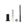 Afbeeldingen van INTERSTEEL Set van 5 verlengde ronde steunen 50mm tbv rail schuifdeursysteem mat zwart 4501