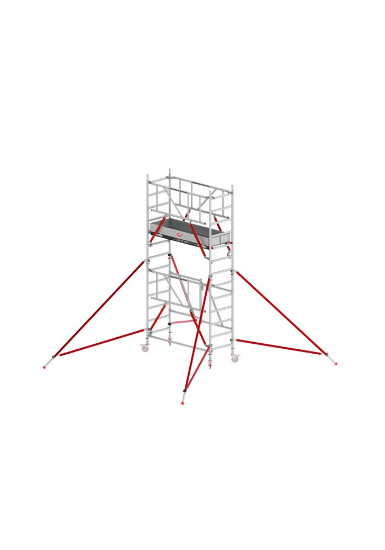 Afbeeldingen van Altrex Vouw-/Rolsteiger RS TOWER 54-S - Werkhoogte 4.8 meter - Platformlengte 1.85 meter Fiber-Deck 