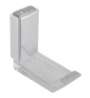Afbeeldingen van Siro Kapstokhaak kunststof - boorafstand 20mm/L 51mm/H 57mm/B 22mm - transparant/ chroom 