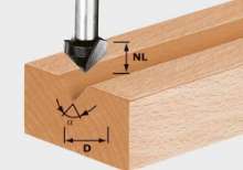 Afbeeldingen van Festool V-groeffrees HS HS S8 D11/9,5/60°