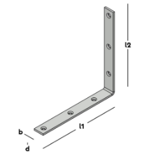 Afbeeldingen van GB Dorpelhoek zwaar 200x200mm 25x4mm Zink-Magnesium