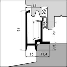 Afbeeldingen van Ellen Aanslagprofiel aluminum AS-15-10-H ANO 500