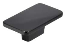 Afbeeldingen van Siro Meubelknop metaal - L 58mm/H 22mm/B 33mm zwart chroom glanzend 