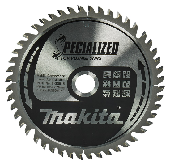Afbeeldingen van Makita cirkelzaagblad B-33015 - Ø165x20x2,2mm 48 tands - hout