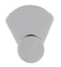 Afbeeldingen van Siro Haak metaal - zelfklevend L 50mm/H 33mm/B 43mm chroom glanzend 
