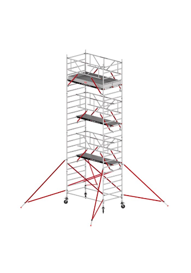 Afbeeldingen van Altrex rolsteiger RS Tower 52-S - werkhoogte 8.2 meter - platformlengte 2.45 meter fiber