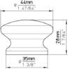Afbeeldingen van Siro Meubelknop hout - L 44mm/H 28mm/B 44mm beuken 