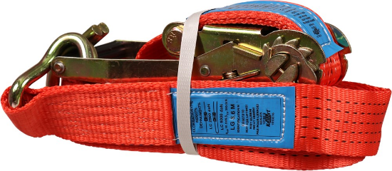 Afbeeldingen van Kelfort Spanband - 50mm x 9.0 meter 5000kg hijsgewicht - met ratelgesp en haken 