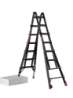 Afbeeldingen van Altrex vouwladder Velocity Black Pro - 4x6 sporten - 7.68 meter werkhoogte