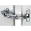 Afbeeldingen van Hettich Sensys groothoekscharnier, zonder insprong (Sensys 8657), half opliggend, Openingshoek 165°, TB-boorbeeld 45 x 9,5 mm, om in te drukken (ø 8  x 11)