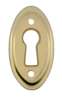 Afbeeldingen van Siro Sierschild metaal - boorafstand 22mm/L 37mm/H 3mm/B 19mm messing glanzend 