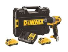 Afbeeldingen van DeWalt boor/schroefmachine. DCD701D2-QW - 12V XR 2x 2.0Ah accu - 10mm 