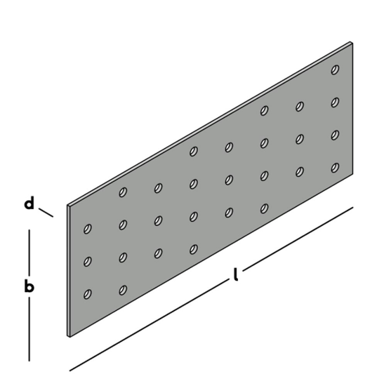 Afbeeldingen van GB koppelplaat - 80x200x2mm - sendzimir verzinkt