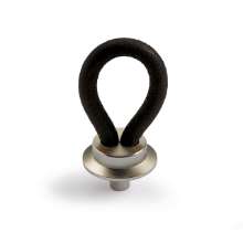 Afbeeldingen van Hettich Knop Filaga, L 20 mm, H 32 mm, Zwart leer / mat vernikkeld