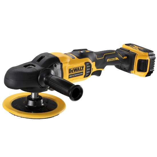 Afbeeldingen van DeWALT 18v xr brushless haakse polijstmachine 125-180mm 2x 5.0ah DCM849P2