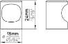 Afbeeldingen van Siro Meubelknop metaal - L 18mm/H 24mm/B 18mm - RVS 